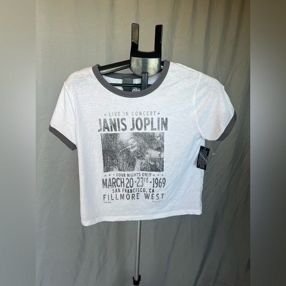 Tops - White Janis Joplin Graphic T-Shirt
